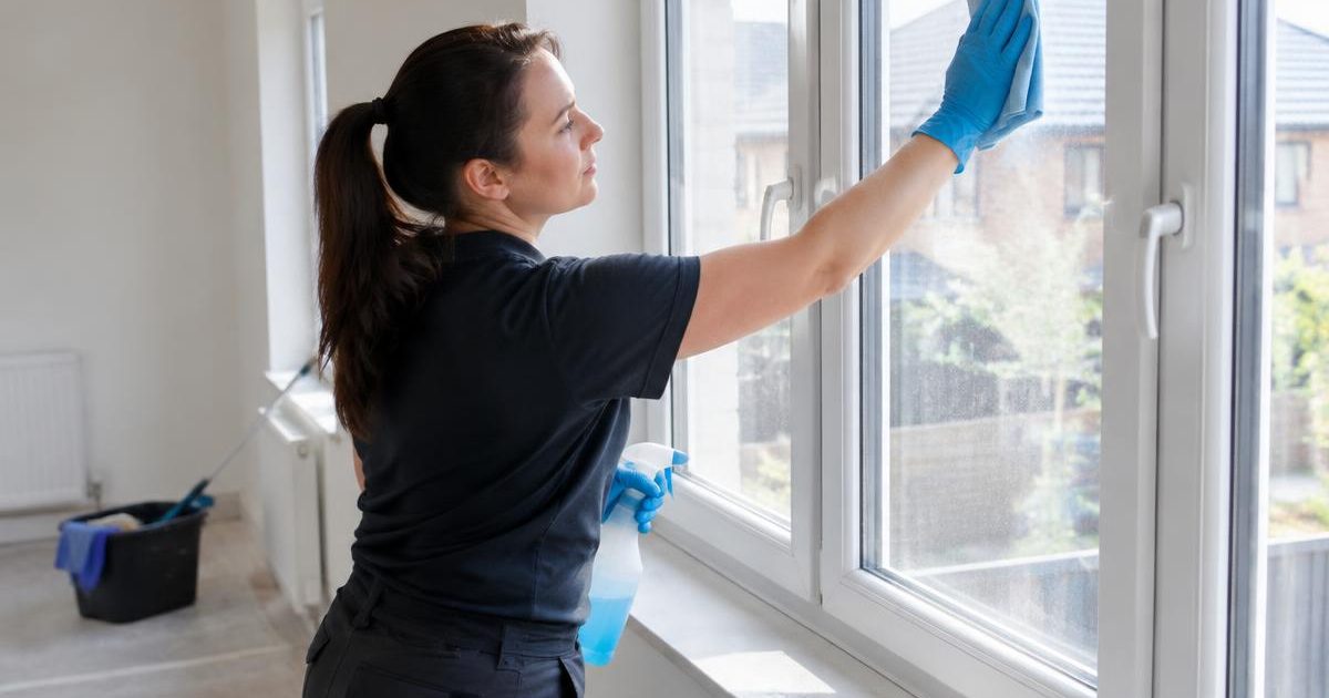Professional cleaner at work in Clondalkin, Dublin 22