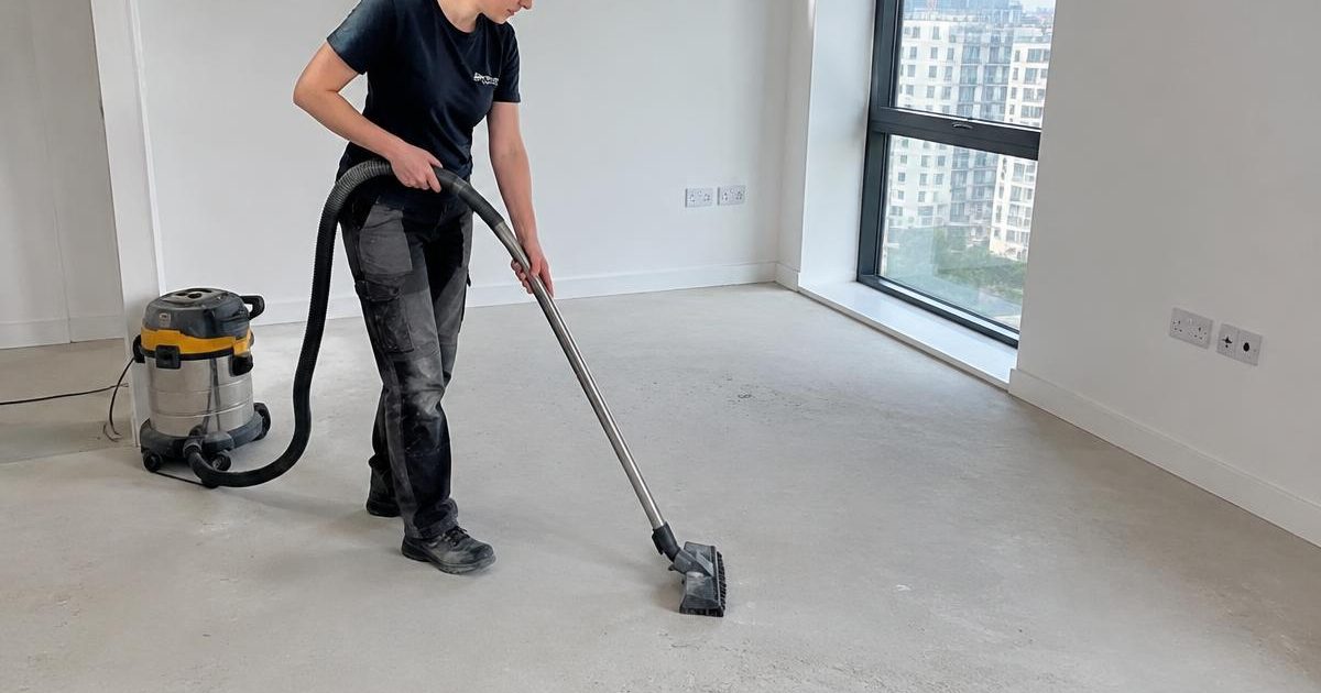 Professional cleaner at work in Finglas, Dublin 11
