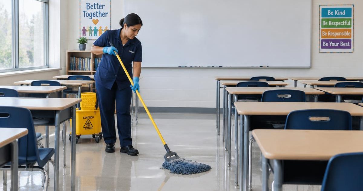 Professional cleaner at work in Drumcondra, Dublin 9